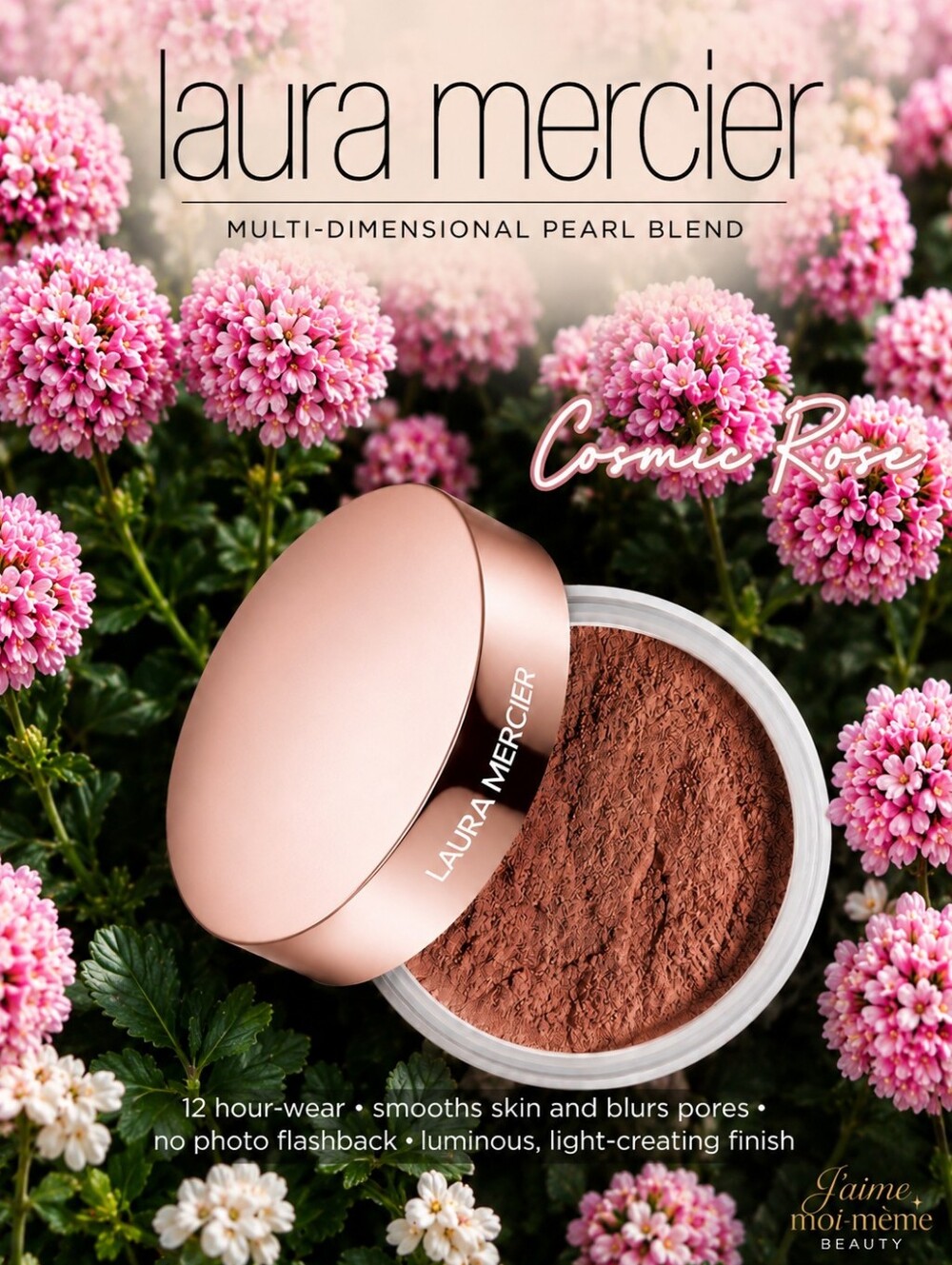 laura mercier Multi-Dimensional Pearl Blend Loose Finishing Powder — Cosmic Rose